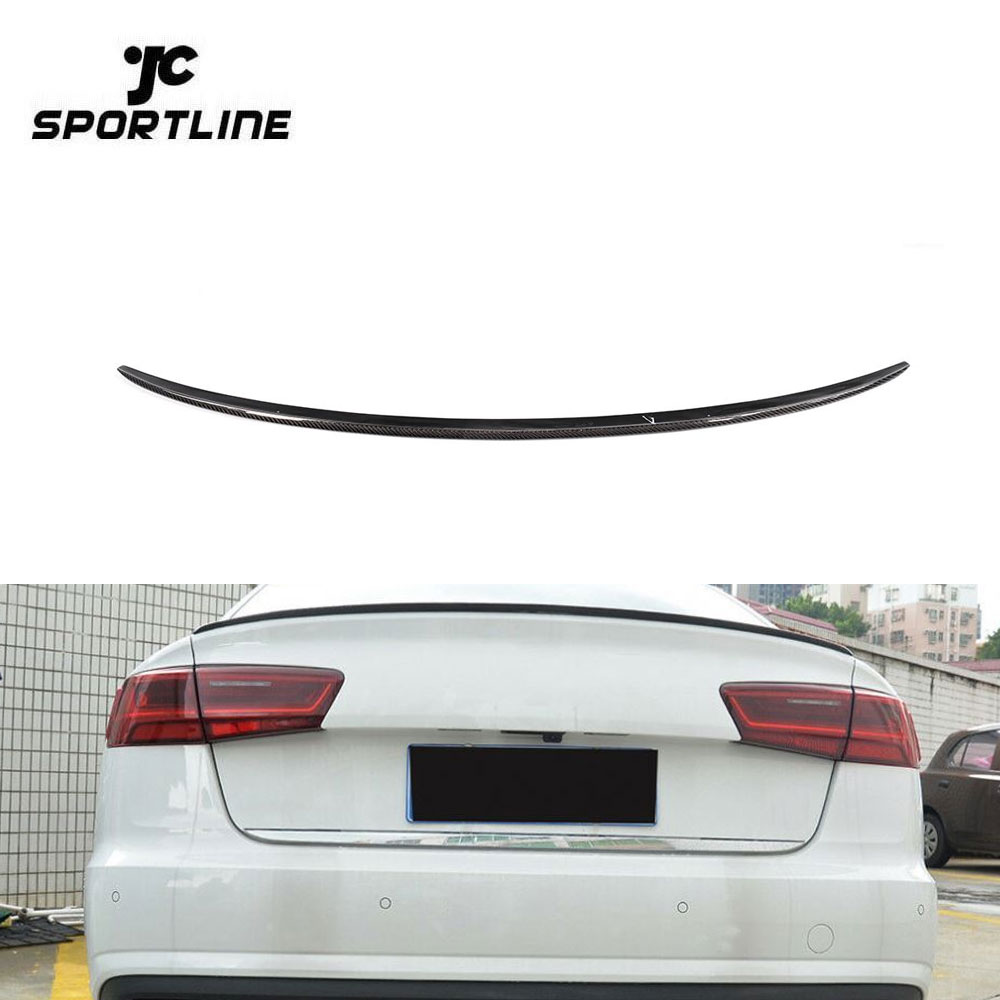 Boots - สปอยเลอร์หลังคาร์บอนไฟเบอร์ A6 C7 สำหรับ Audi Sedan