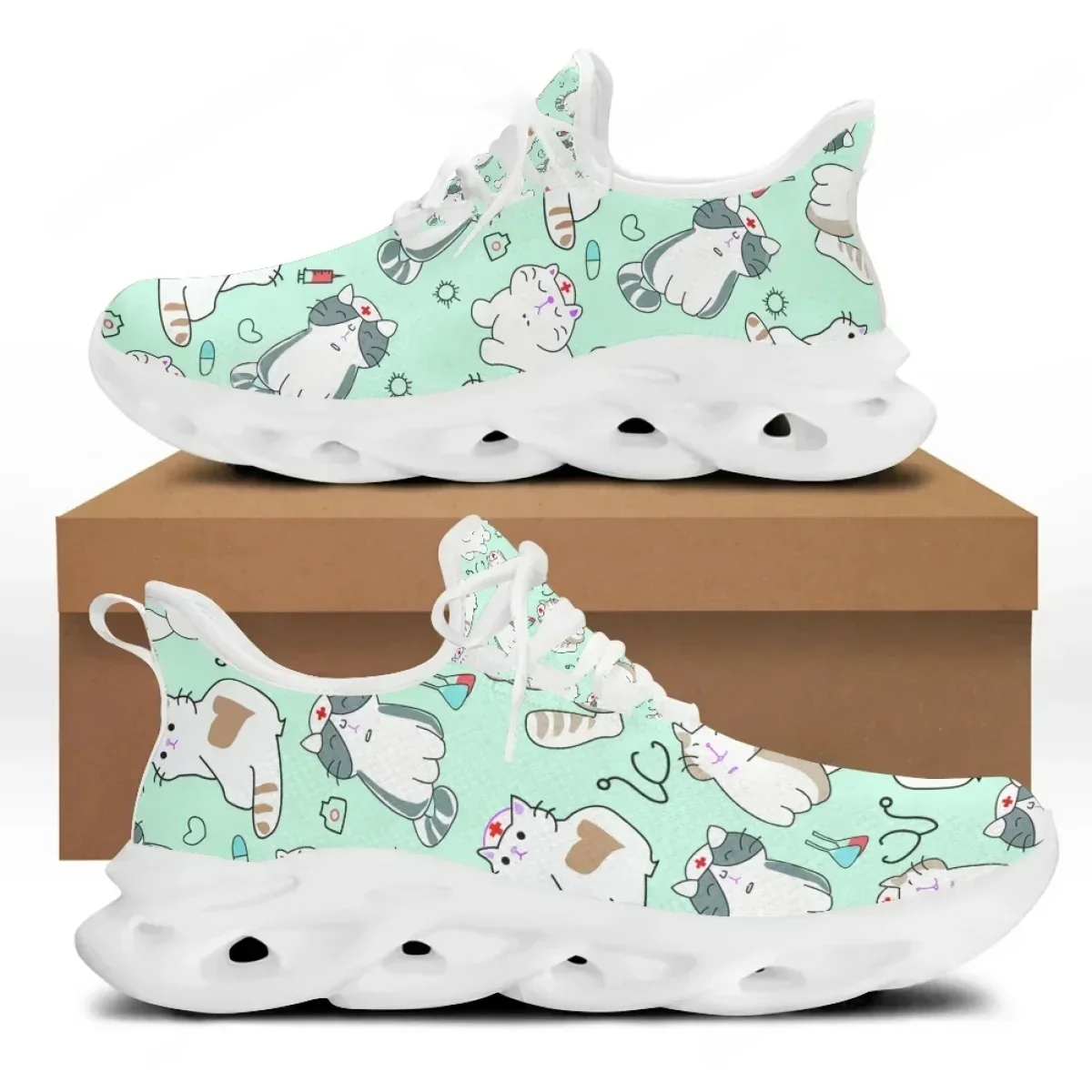 รองเท้าผ้าใบลำลองผู้หญิงสำหรับ - Knit Fabric Lace Up Sneakers บทวิจารณ์และราคา